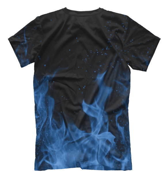 Мужская футболка с изображением Mazda blue fire цвета Белый