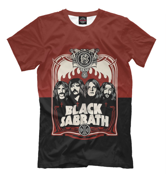 Футболка для мальчиков с изображением Black Sabbath цвета Белый