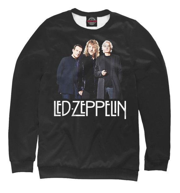 Свитшот для девочек с изображением Led Zeppelin цвета Белый