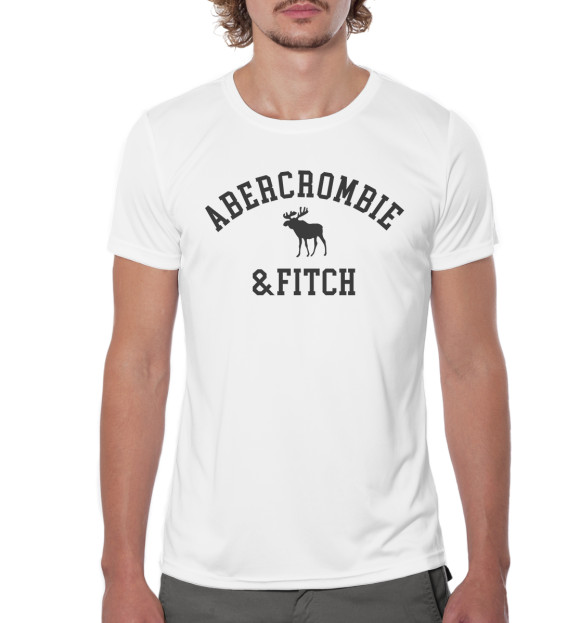Мужская футболка с изображением Abercrombie & Fitch цвета Белый