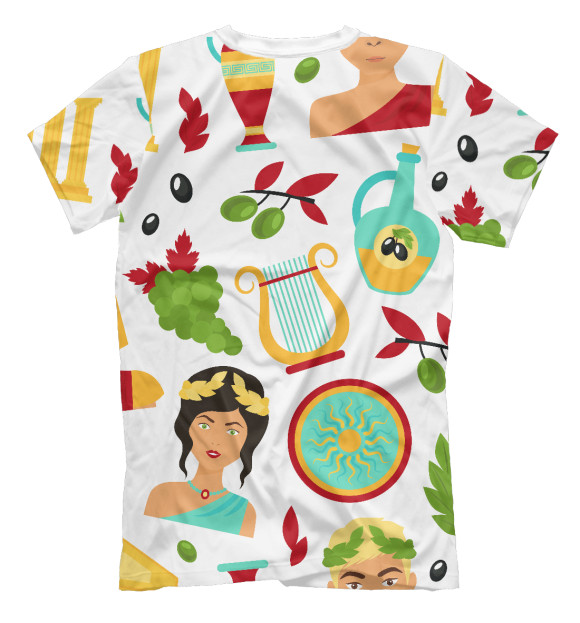 Футболка для мальчиков с изображением Древняя Греция цвета Белый