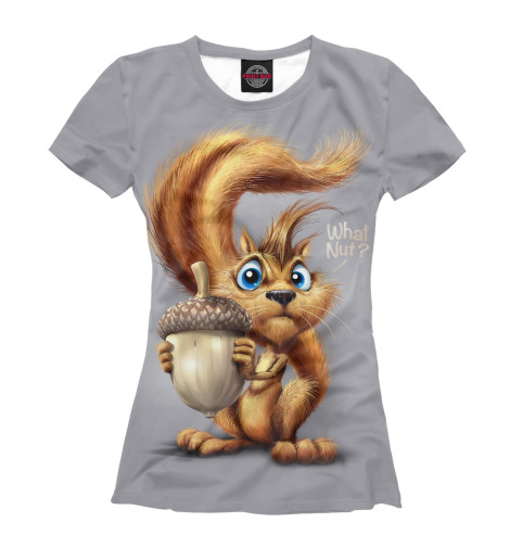 

Футболки Print Bar, Белый, Furry Squirrel