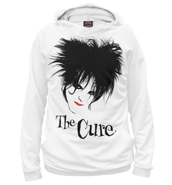 Женское худи с изображением The Cure цвета Белый