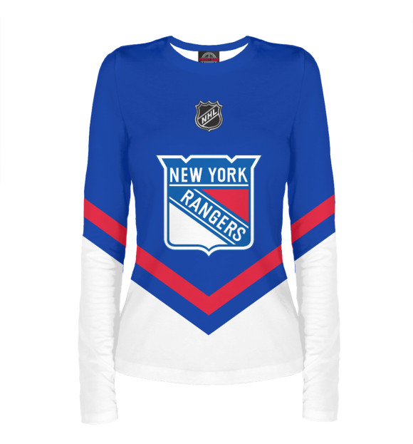 Женский лонгслив с изображением New York Rangers цвета Белый