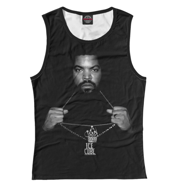 Майка для девочки с изображением Ice Cube цвета Белый
