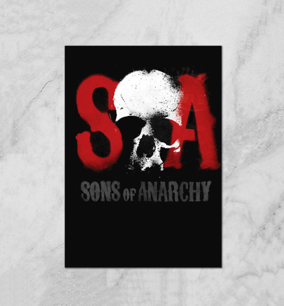 Плакат с изображением Сыны анархии цвета Белый