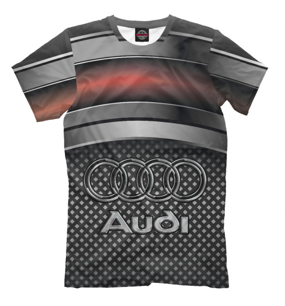 Футболка для мальчиков с изображением Audi Metal цвета Белый