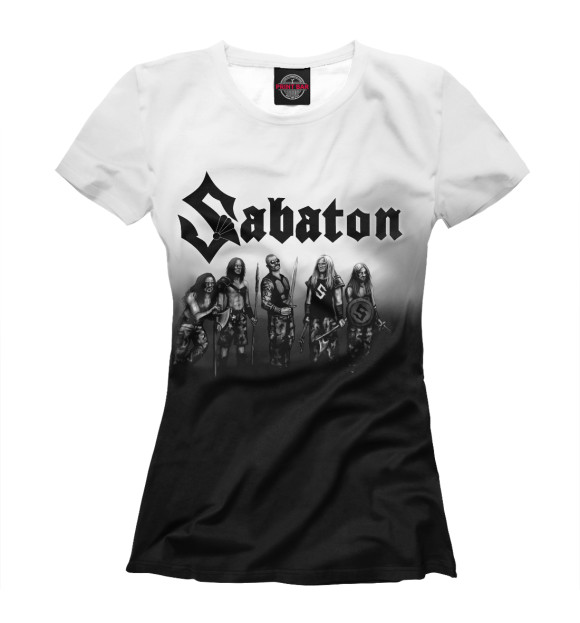 Женская футболка с изображением Sabaton цвета Белый