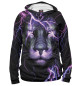 Женское худи Неоновый лев \ Neon lion