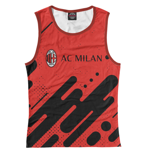 Майка для девочки с изображением AC Milan / Милан цвета Белый