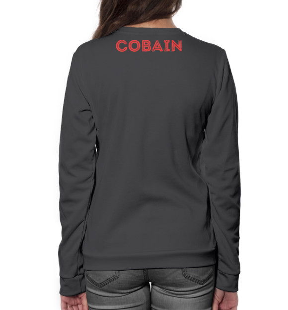 Женский свитшот с изображением Kurt Cobain цвета Белый