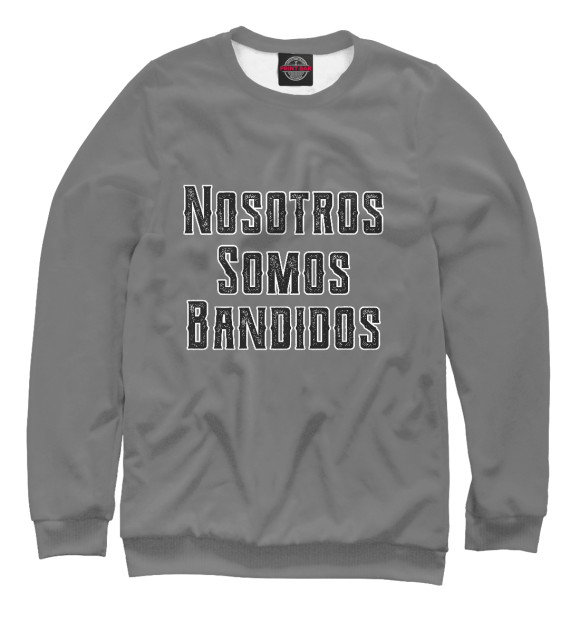 Свитшот для мальчиков с изображением Nosotros Somos Bandidos цвета Белый