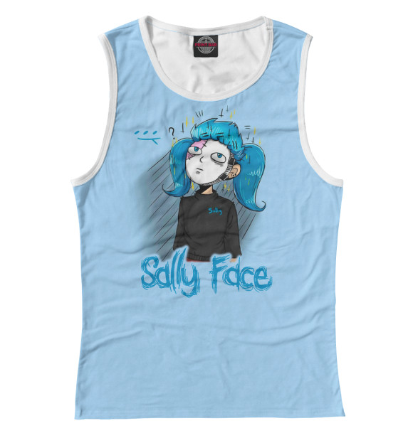 Майка для девочки с изображением Sally Face цвета Белый