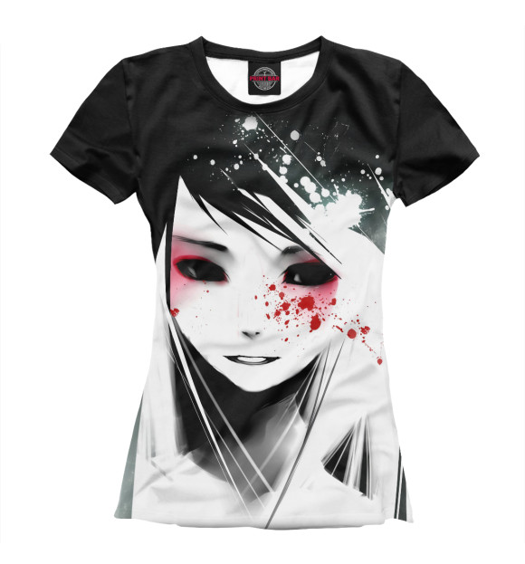 Женская футболка с притом Девушка цвета Белый Женская футболка с изображением Девушка цвета Белый