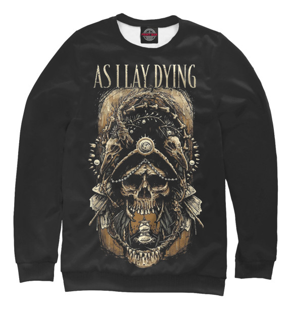 Женский свитшот с изображением As I Lay Dying цвета Белый