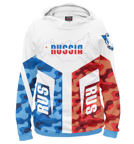 

Худи Print Bar, Белый, Символика РФ