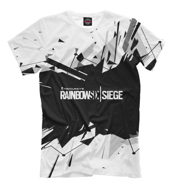 Мужская футболка с изображением RAINBOW SIX цвета Молочно-белый