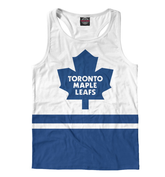 Мужская майка-борцовка с изображением Торонто Мейпл Лифс цвета Белый