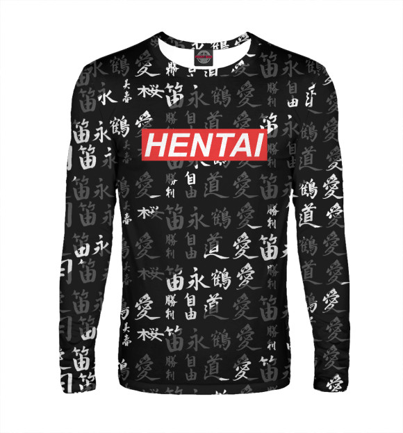 Мужской лонгслив с изображением Hentai цвета Белый