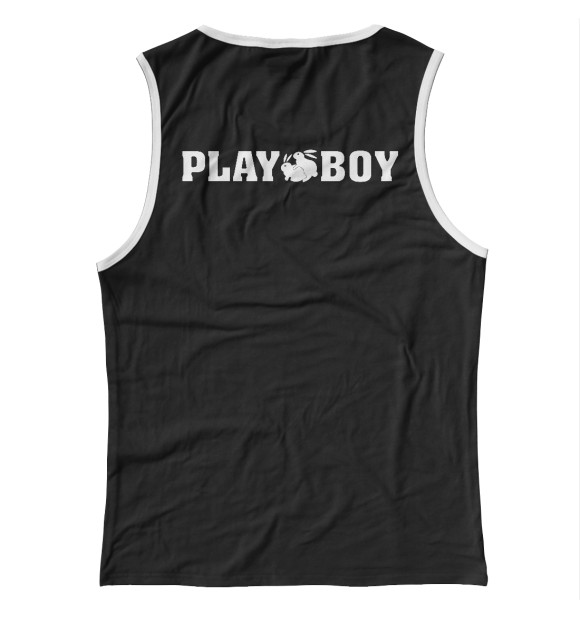 Женская майка с изображением PlayBoy цвета Белый