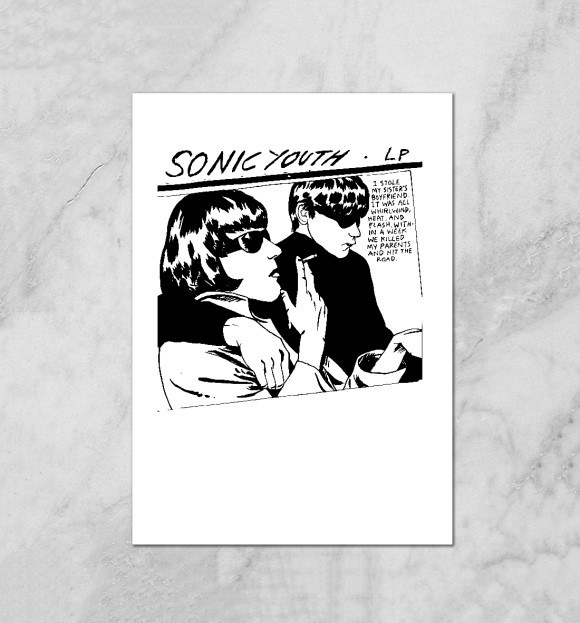 Плакат с изображением Sonic Youth цвета Белый