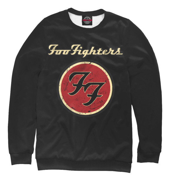 Женский свитшот с изображением Foo Fighters цвета Белый