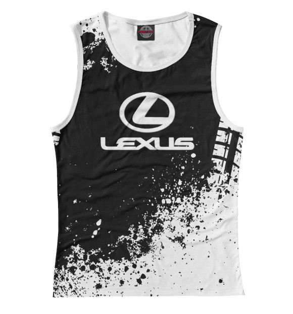 Женская майка с изображением Lexus цвета Белый