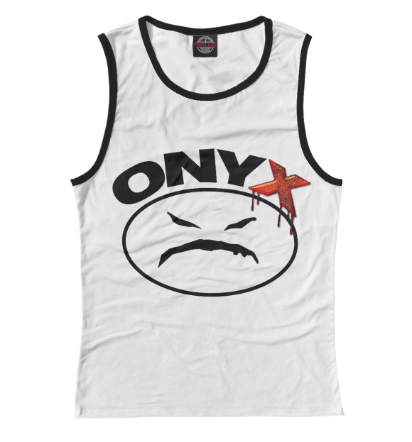 Майка для девочки с изображением Onyx цвета Белый