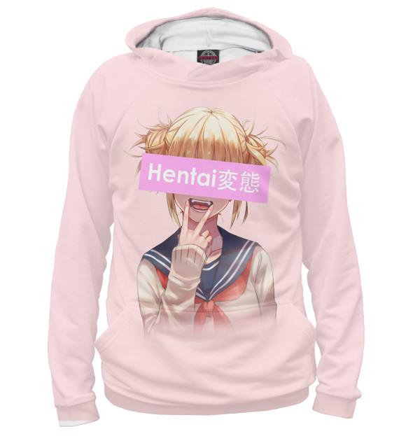 Женское худи с изображением Pink hentai.. цвета Белый