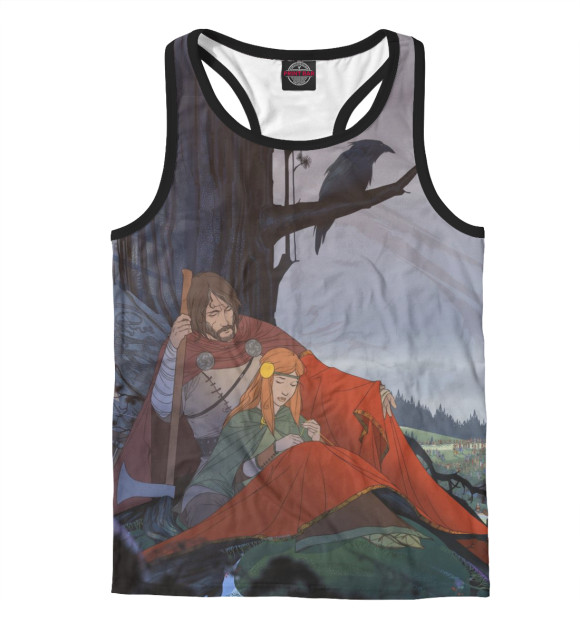 Мужская майка-борцовка с изображением The Banner Saga цвета Белый