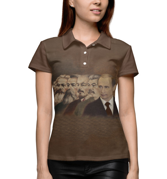 Женское поло с изображением Власть цвета Белый