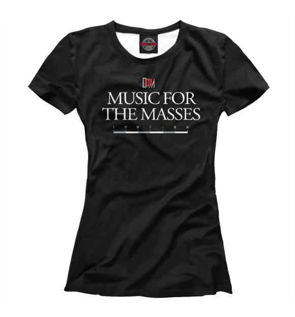 Женская футболка с изображением Music For The Masses цвета Белый