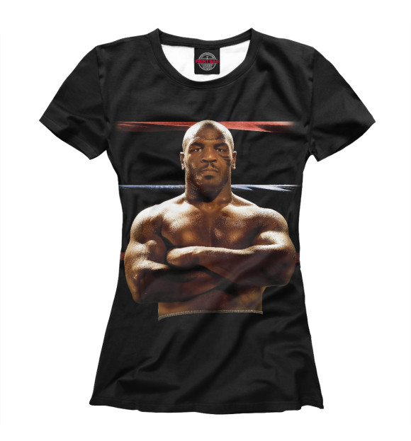 Женская футболка с изображением Mike Tyson цвета Белый
