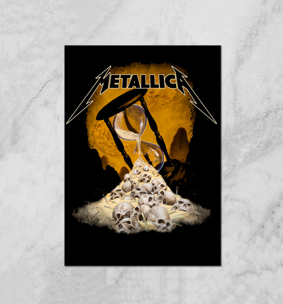 Плакат с изображением Metallica цвета Белый