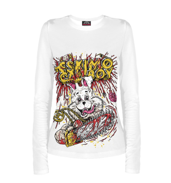 Женский лонгслив с изображением Eskimo Callboy цвета Белый