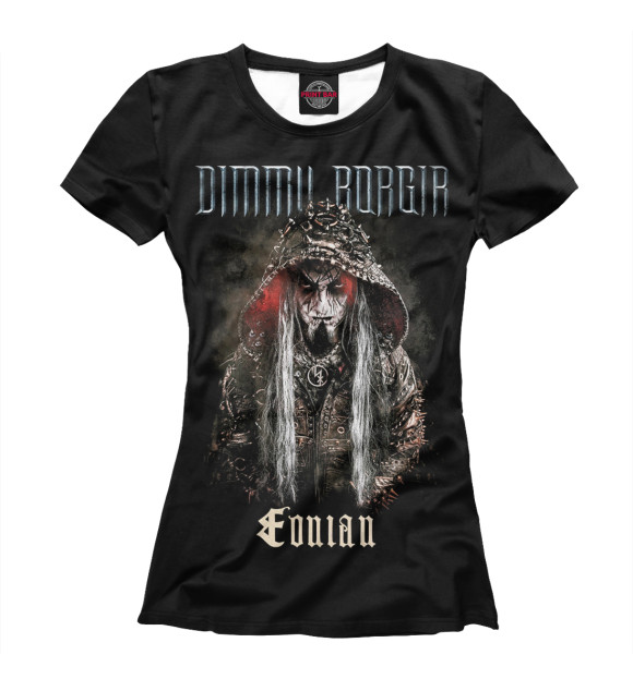 Футболка для девочек с изображением Dimmu Borgir цвета Белый