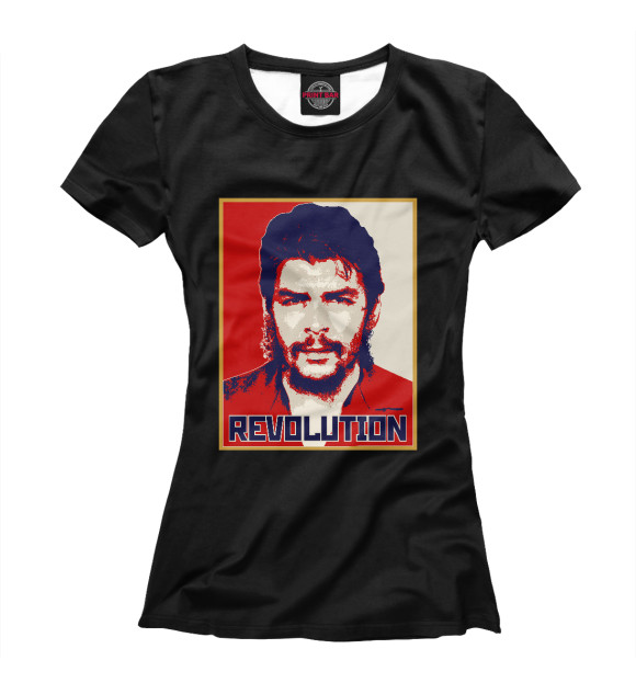 Женская футболка с изображением Revolution цвета Белый