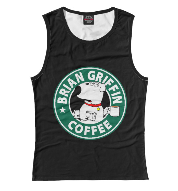 Майка для девочки с изображением Brian Griffin Coffee цвета Белый