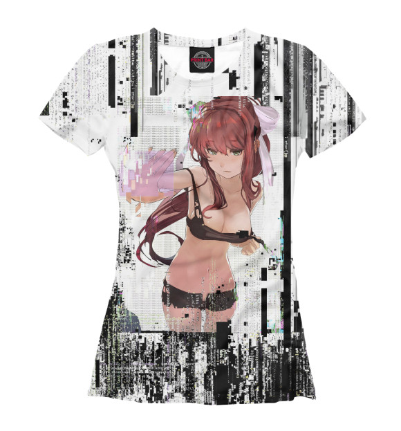 Женская футболка с изображением Error: Monika цвета Белый