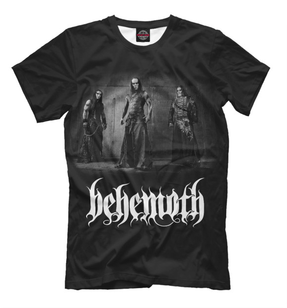 Мужская футболка с изображением Behemoth & Адам Нергал Дарский цвета Черный