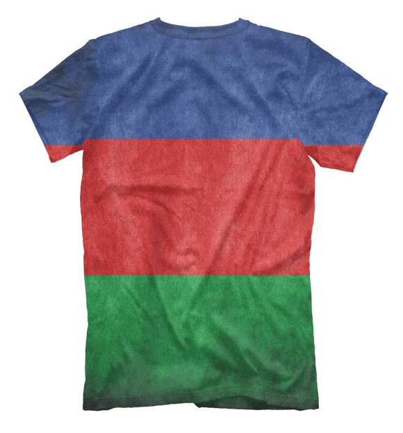 Мужская футболка с изображением Флаг Азербайджана цвета Белый