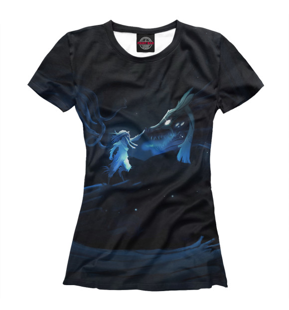 Футболка для девочек с изображением Связь с духом цвета Белый