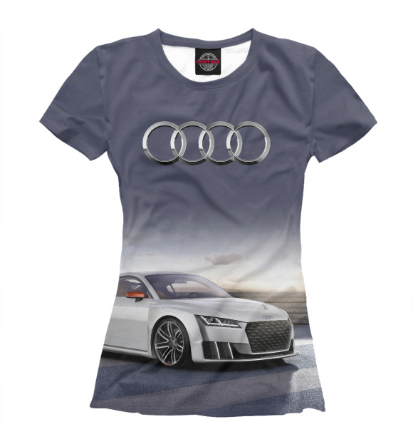 Женская футболка с изображением Audi цвета Белый