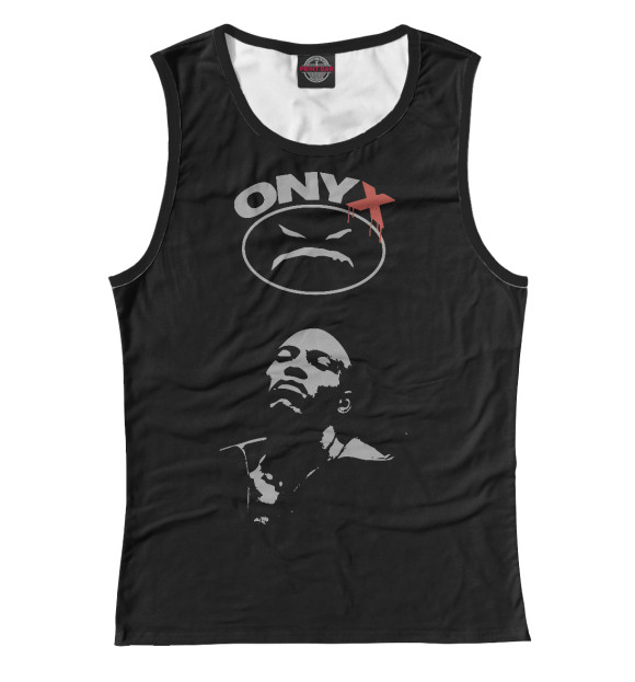 Майка для девочки с изображением Onyx цвета Белый