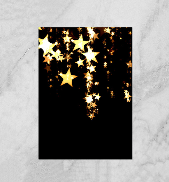 Плакат с изображением Мерцание звёзд цвета Белый