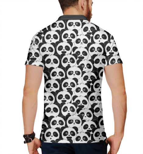 

Поло Print Bar, Белый, Панды