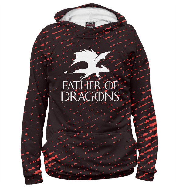 Женское худи с изображением Father Of Dragons цвета Белый