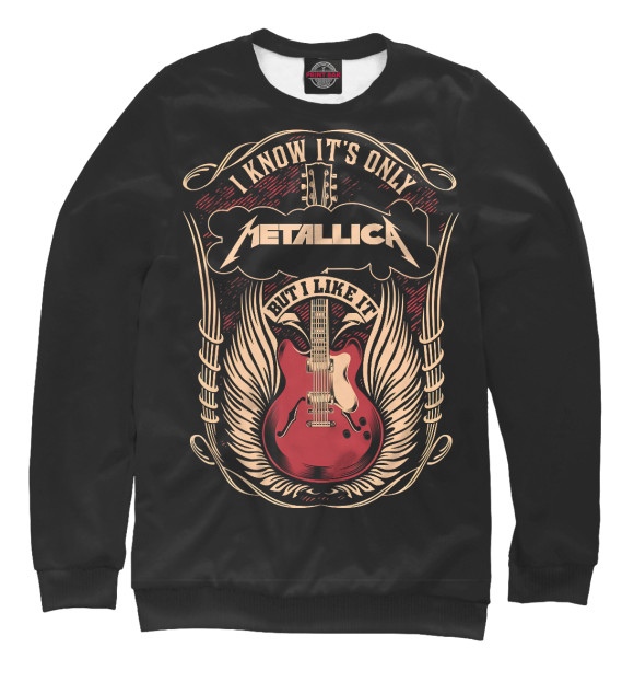 Свитшот для мальчиков с изображением Metallica цвета Белый