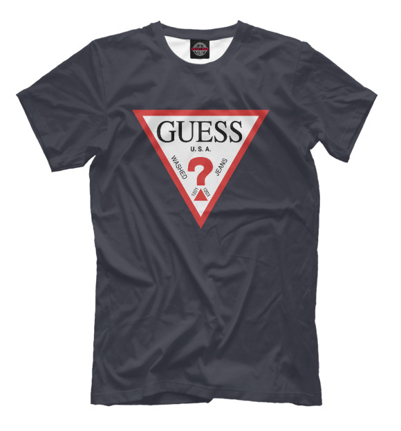 Мужская футболка с изображением GUESS цвета Белый