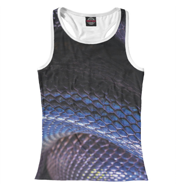 Женская майка-борцовка с изображением Гадский скин цвета Белый